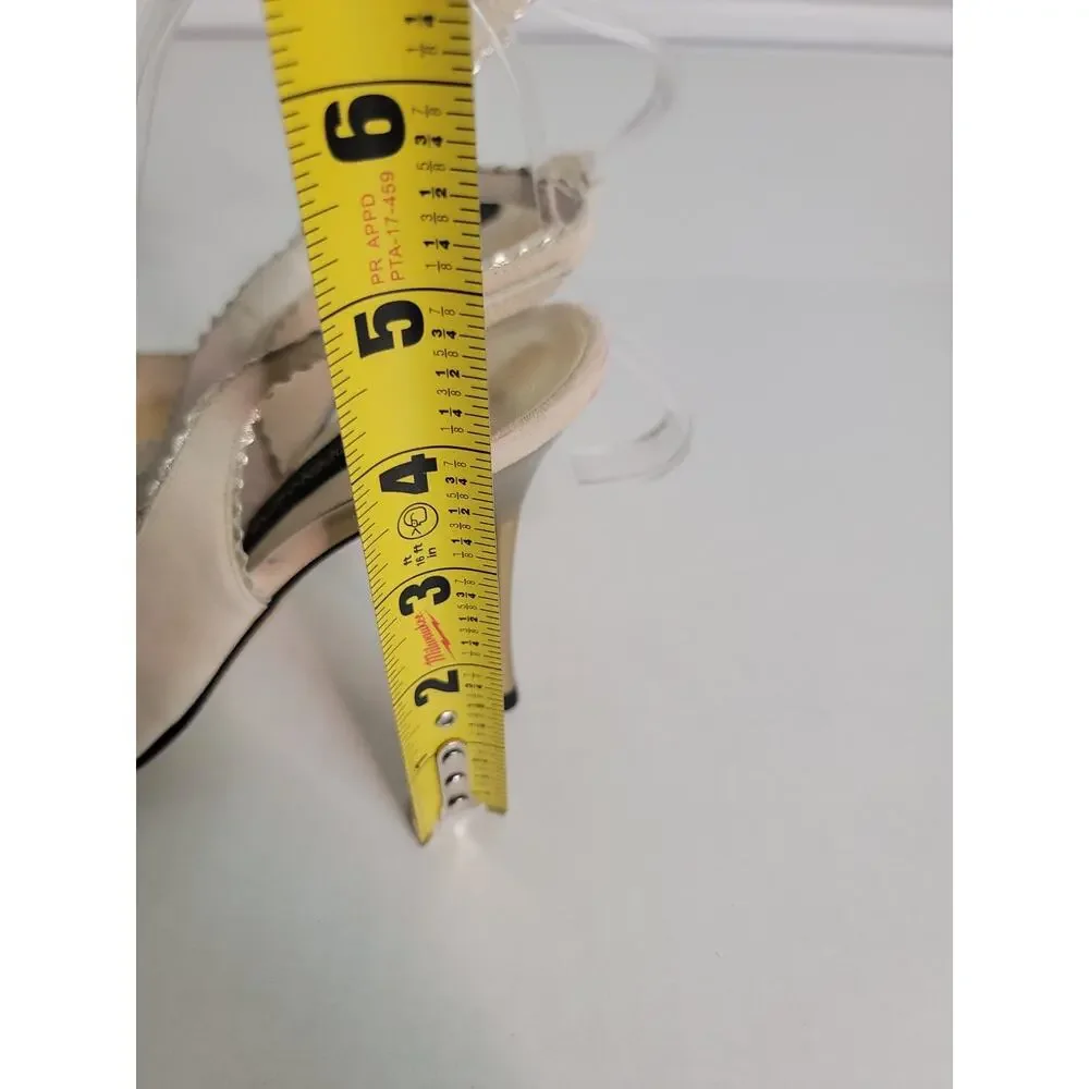 Steve Madden Luxe Sling Back Heels 7 Embellished Pointed Stilleto Office Siren